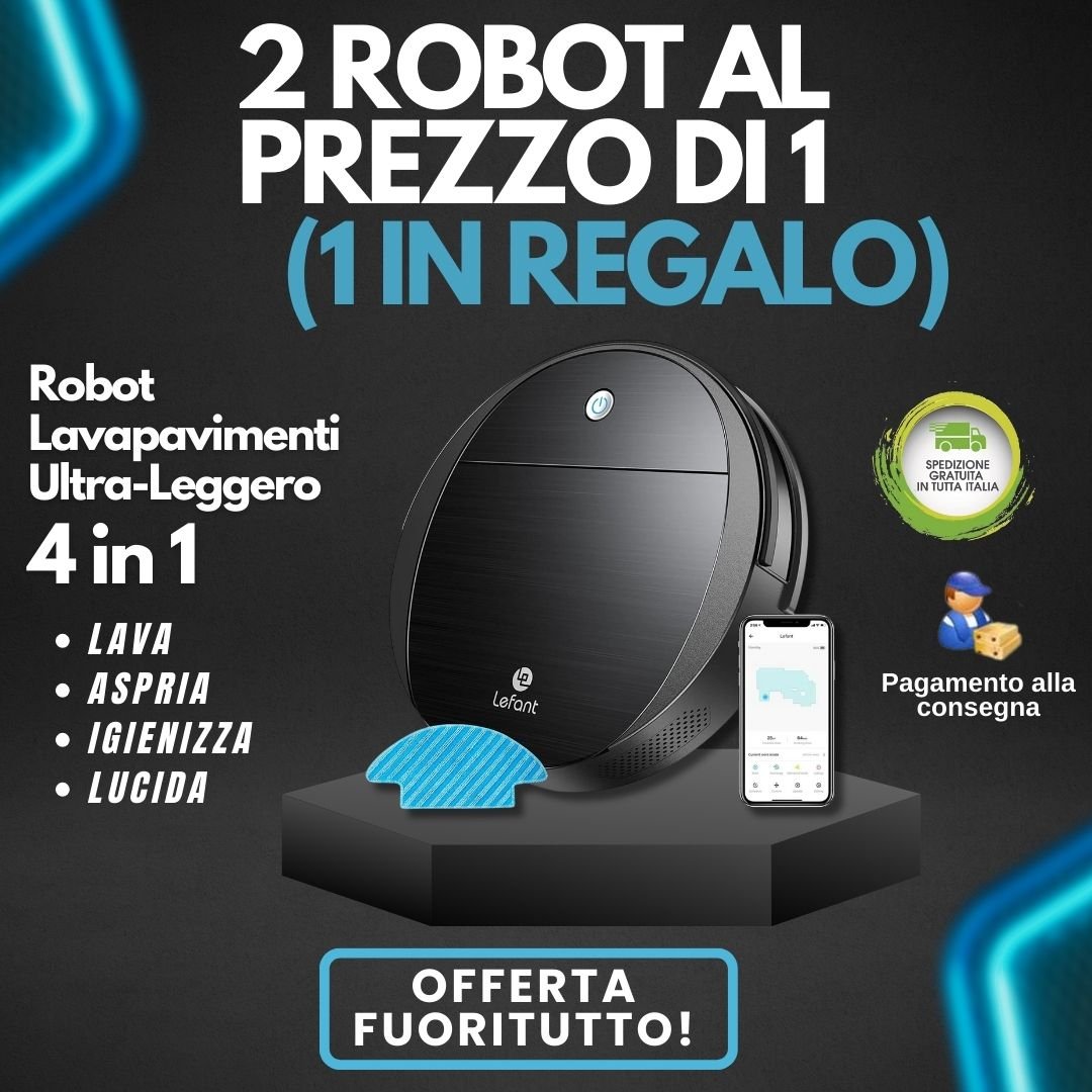 Robot Smart LavaPavimenti - PAGHI 1 - RICEVI 2 ( 1 ROBOT IN REGALO